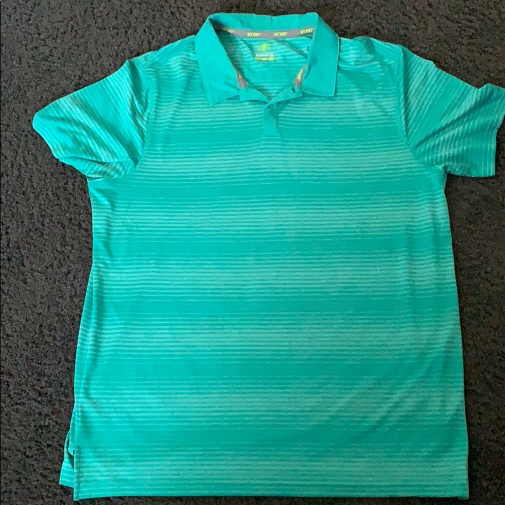 Teal striped Polo Shirt